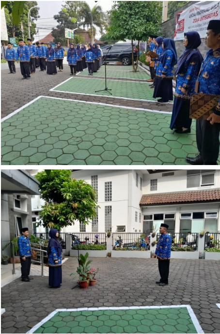 Upacara Hari Kebangkitan Nasional ke-116 di halaman BPS Kota Cimahi