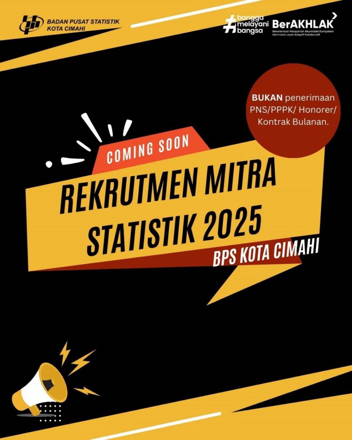 Rekrutmen Mitra Statistik  2025 BPS Kota Cimahi